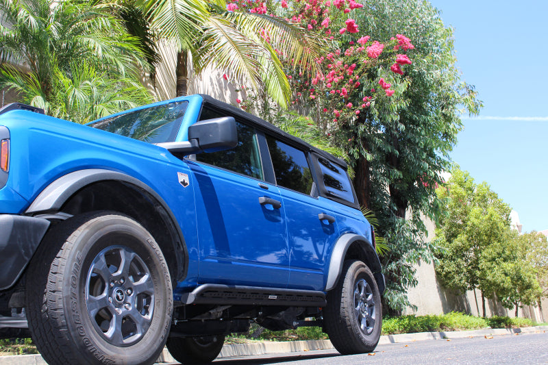 GOR Frame Mount Sliders - Go Rhino 21-24 Ford Bronco 4WD 4dr (Excl. Bronco Sport) Frame Mount Sliders - Tex. Blk