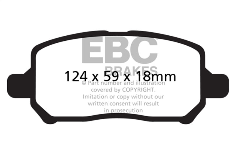 EBC Yellowstuff Brake Pad Sets - EBC 05-10 Chevrolet Cobalt 2.2 4 Lug Yellowstuff Front Brake Pads