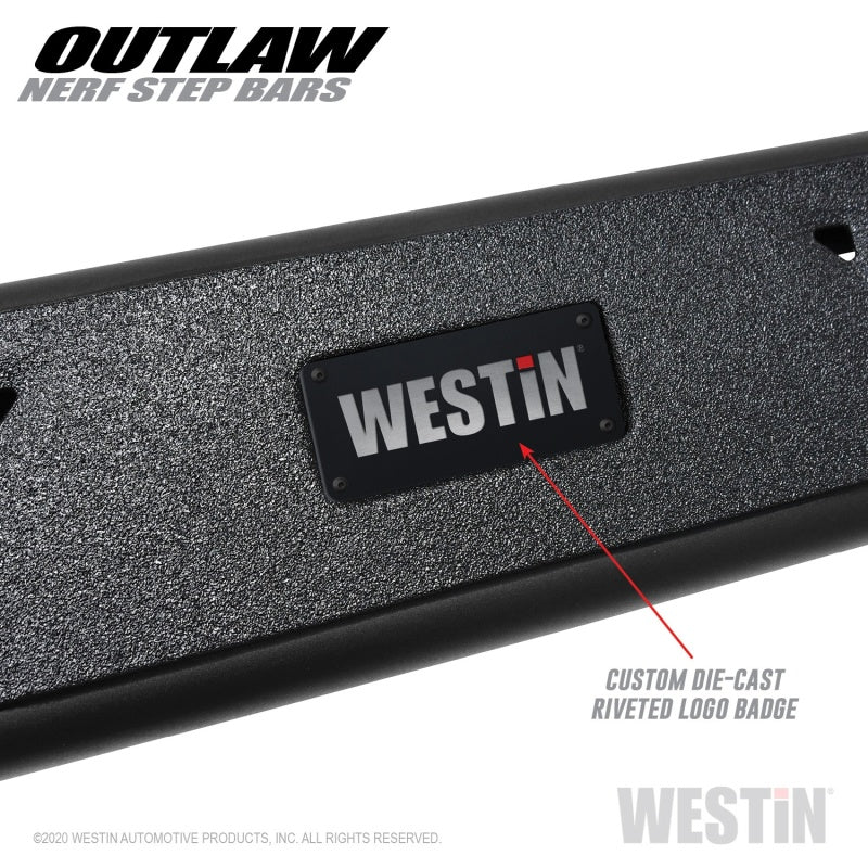 WES Nerf Bars - Outlaw - Westin 2020 Jeep Gladiator Outlaw Nerf Step Bars - Textured Black