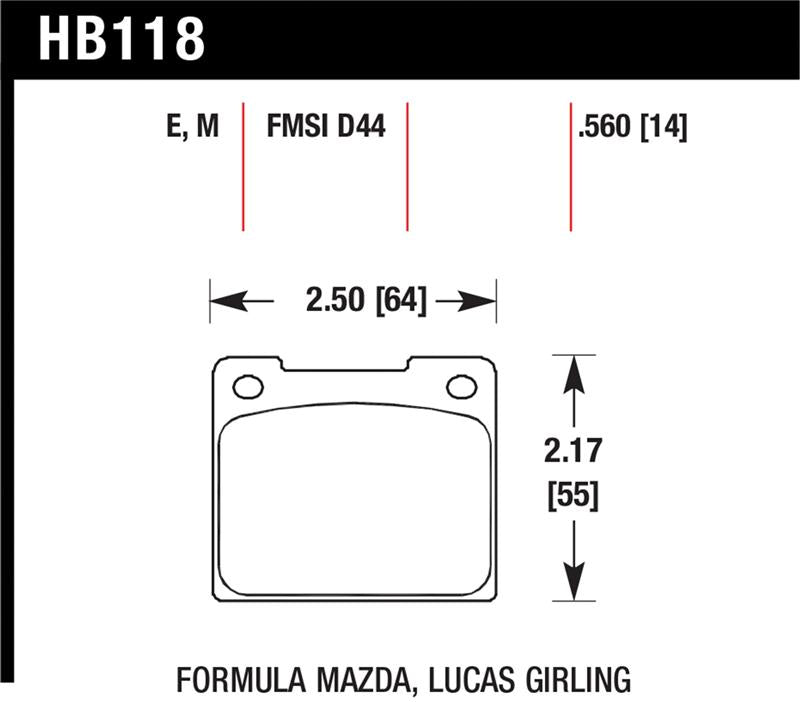 HAWK Black Brake Pad Sets - Hawk 1978 Volvo 242 Black Race Front Brake Pads