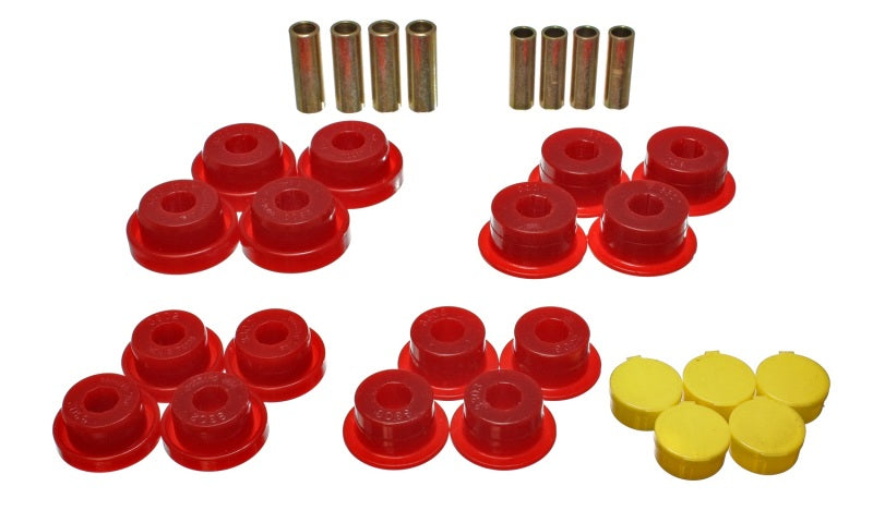 ES Cntrl Arm Bushings - Red - Energy Suspension Dodge Ram 99-01 1500/99-02 Ram 2500/3500 4WD Red Front End Control Arm Bushing Set