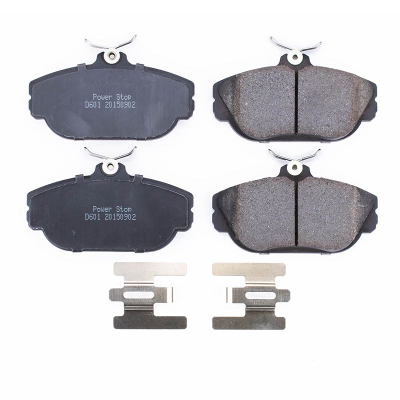 PSB Z17 Evolution Brake Pads - Power Stop 93-02 Ford Taurus Front Z17 Evolution Ceramic Brake Pads w/Hardware