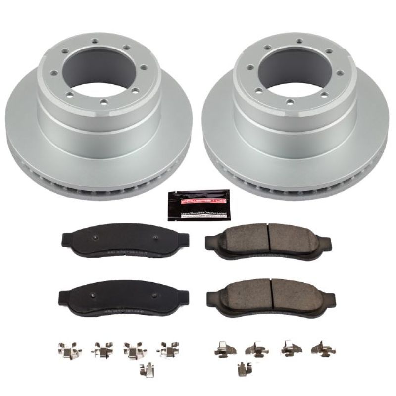 PSB Z17 Evolution Coated Kit - Power Stop 10-12 Ford F-350 Super Duty Rear Z17 Evolution Geomet Coated Brake Kit