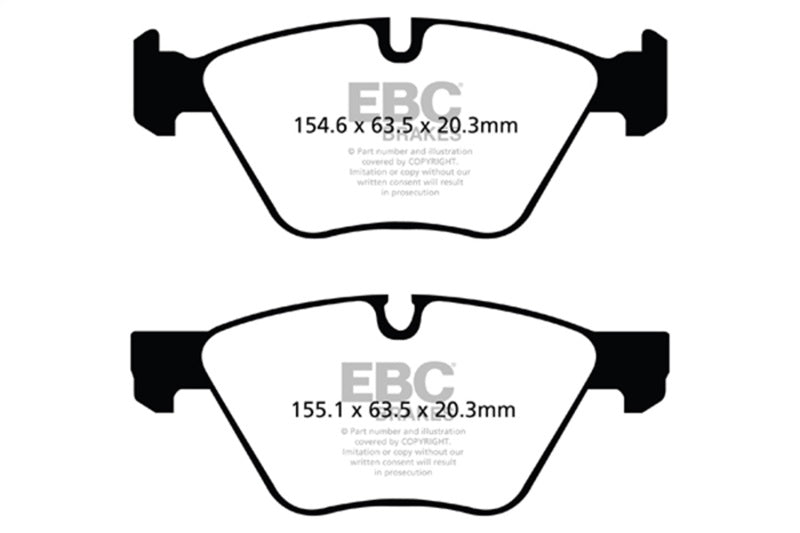 EBC Bluestuff Brake Pad Sets - EBC 06-07 BMW 330i/330Xi (E90) Bluestuff Front Brake Pads
