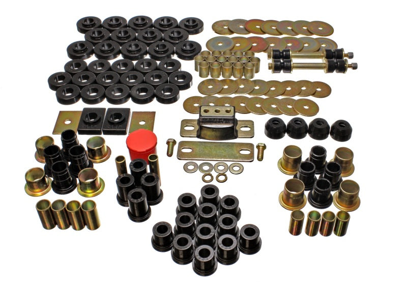 ES Hyper-Flex Sets - Black - Energy Suspension 55-57 Chevrolet Belair/El Camino/Impala Black Hyper-Flex Master Bushing Set