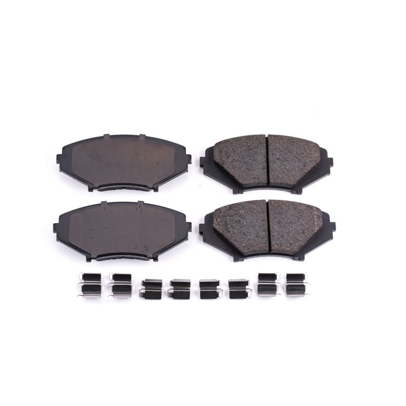 PSB Z17 Evolution Brake Pads - Power Stop 04-11 Mazda RX-8 Front Z17 Evolution Ceramic Brake Pads w/Hardware