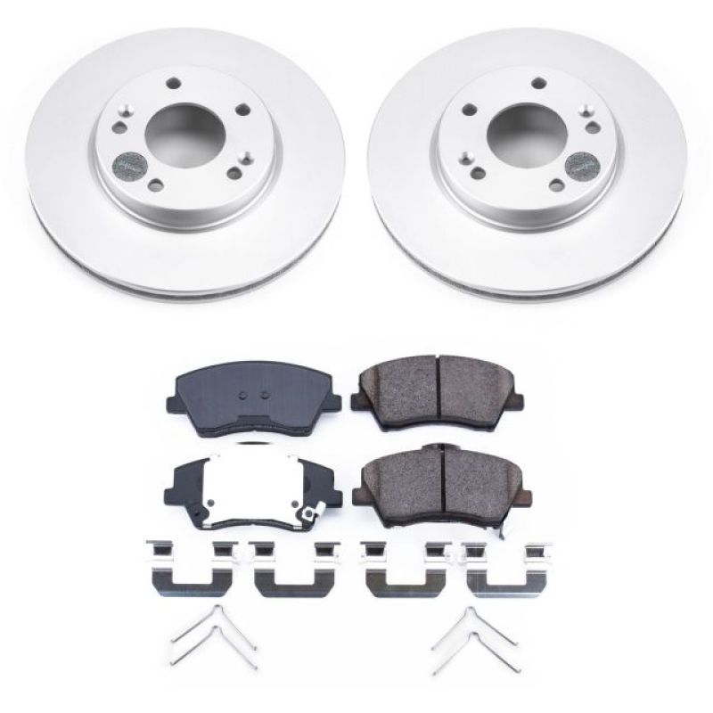 PSB Z17 Evolution Coated Kit - Power Stop 17-19 Hyundai Ioniq Front Z17 Evolution Geomet Coated Brake Kit
