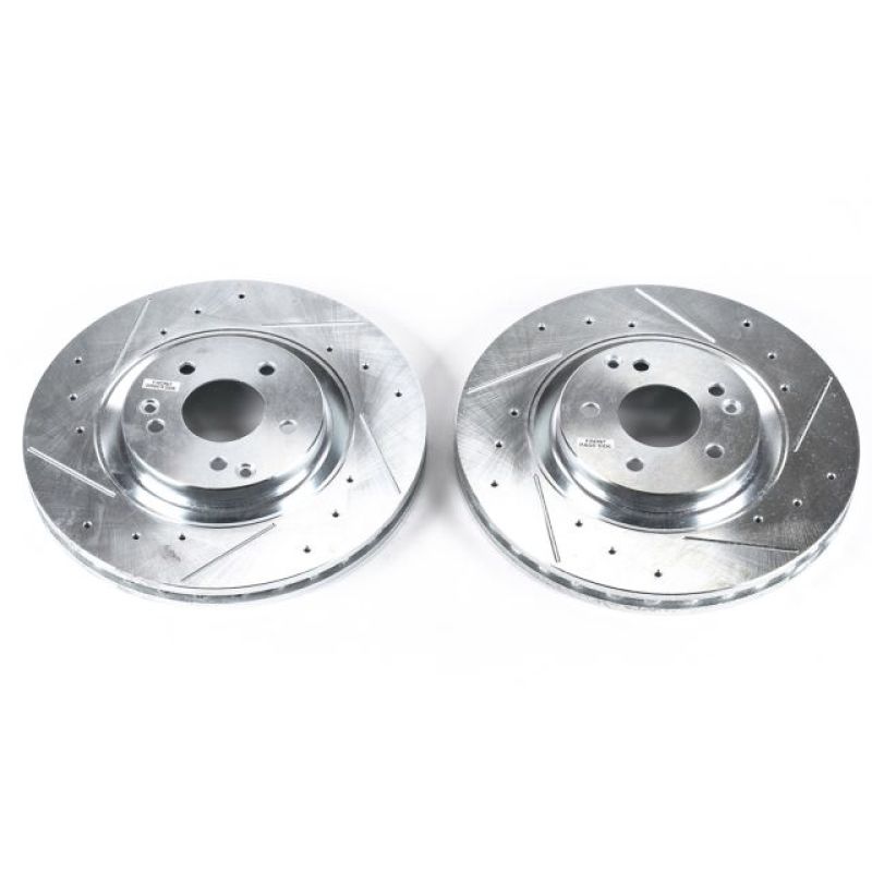 PSB Evolution Drill/Slot Rotor - Power Stop 04-07 Mercedes-Benz C230 Front Evolution Drilled & Slotted Rotors - Pair