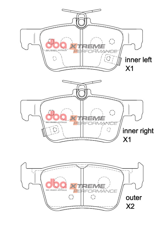 DBA XP Performance Brake Pads - DBA 2017+ Honda Civic Type-R (FK8/FL5) XP Performance Rear Brake Pads