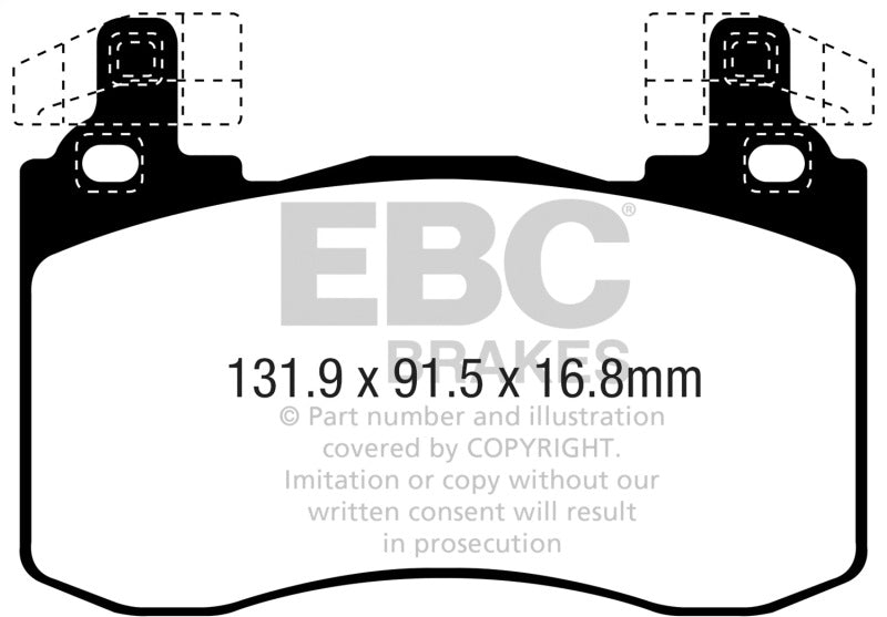EBC Greenstuff Brake Pad Sets - EBC 2019+ Genesis G70 2.0L Turbo (Brembo) Greenstuff Front Brake Pads