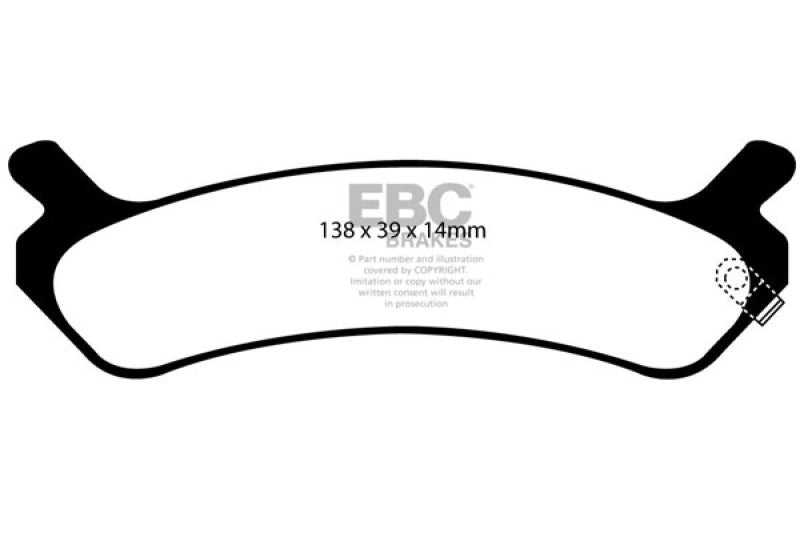 EBC Yellowstuff Brake Pad Sets - EBC 89-94 Hyundai Sonata 3.0L Yellowstuff Rear Brake Pads