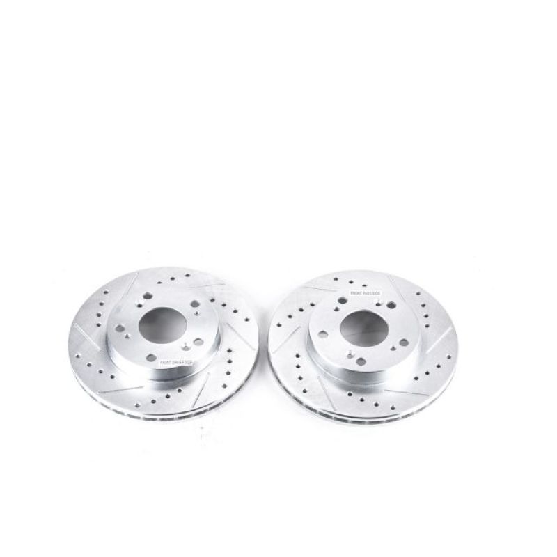 PSB Evolution Drill/Slot Rotor - Power Stop 02-06 Acura RSX Front Evolution Drilled & Slotted Rotors - Pair