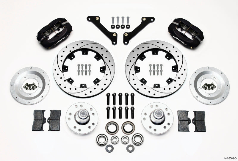 WIL Dynalite Brake Kit - Wilwood Forged Dynalite Front Kit 12.19in Drilled 70-78 Camaro