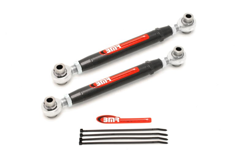BMR Toe Rods - BMR 10-15 5th Gen Camaro Rear Adj. Rod Ends Toe Rods - Black Hammertone