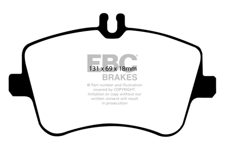 EBC Redstuff Brake Pad Sets - EBC 02-05 Mercedes-Benz C230 (W203) 1.8 Supercharged (European Model) Redstuff Front Brake Pads