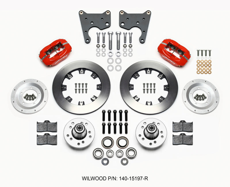 WIL Dynalite Brake Kit - Wilwood Forged Dynalite Front Kit 12.19in Red 65-72 CDP C Body -Drum
