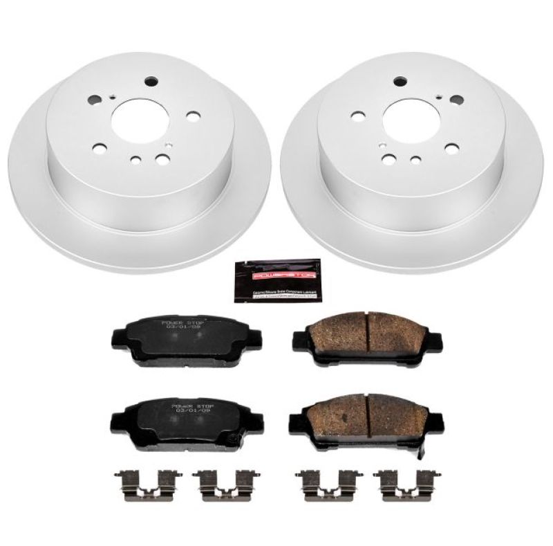 PSB Z17 Evolution Coated Kit - Power Stop 04-10 Toyota Sienna Rear Z17 Evolution Geomet Coated Brake Kit