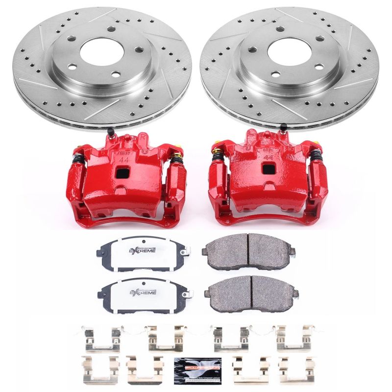 PSB Z26 Street Kit w/Cals - Power Stop 13-18 Nissan Sentra Front Z26 Street Warrior Brake Kit w/Calipers