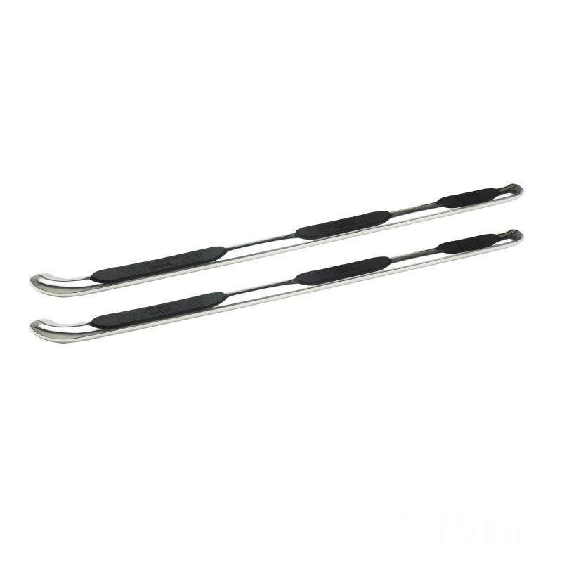 WES Nerf Bars - Platinum 4 - Westin 2015-2018 Chevy Silv 2500/3500 Crew Cab (8 ft Bed) Platinum 4 Oval WTW Nerf Step Bars - SS