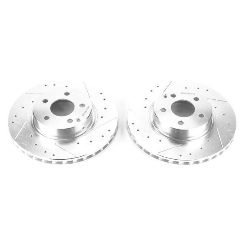 PSB Evolution Drill/Slot Rotor - Power Stop 04-06 Mercedes-Benz E500 Front Evolution Drilled & Slotted Rotors - Pair