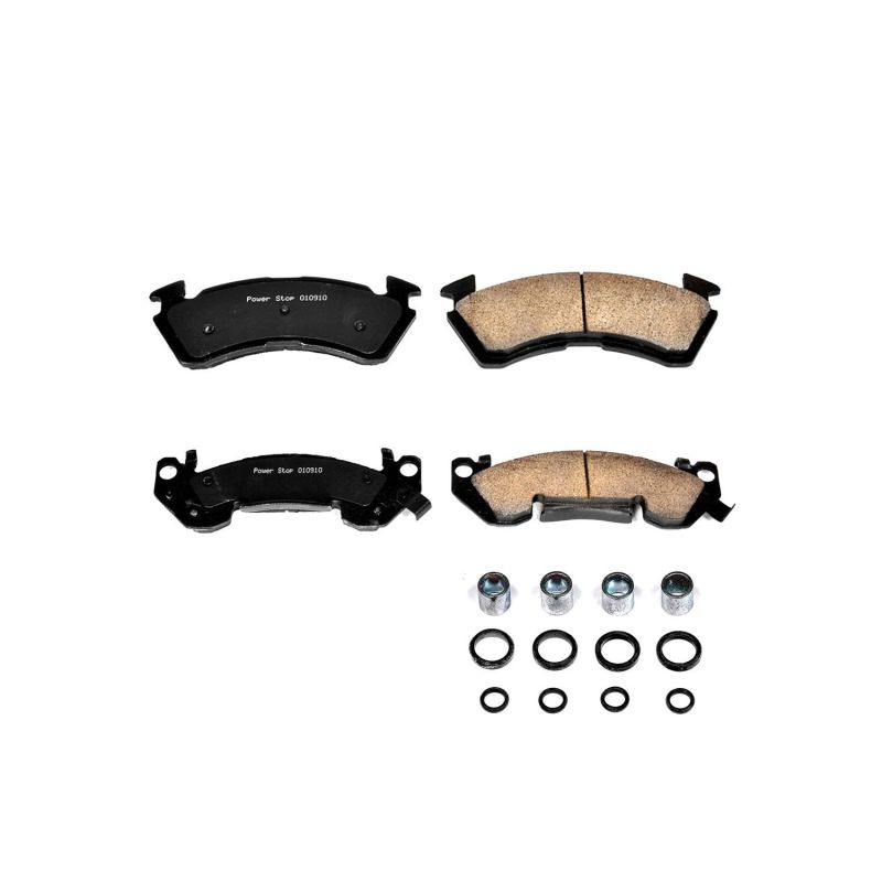 PSB Z17 Evolution Brake Pads - Power Stop 92-96 Buick Commercial Chassis Front Z17 Evolution Ceramic Brake Pads w/Hardware