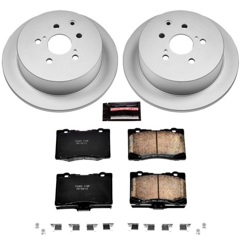 PSB Z17 Evolution Coated Kit - Power Stop 10-15 Lexus RX350 Rear Z17 Evolution Geomet Coated Brake Kit