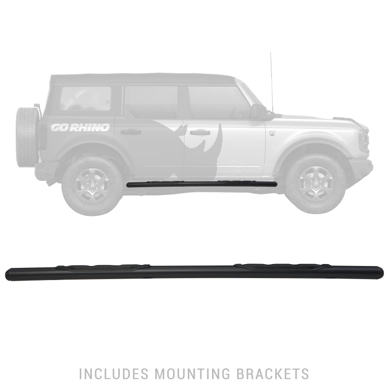 GOR Steps - 1000 - Tex Blk - Go Rhino 18-20 Jeep Wrangler JLU 1000 Series Side Steps - Tex Blk