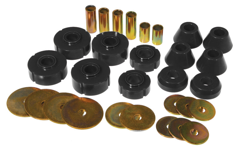 PRO Body/Subframe Bush - Blk - Prothane 73-80 Chevy C10 Body Mount Kit - Black