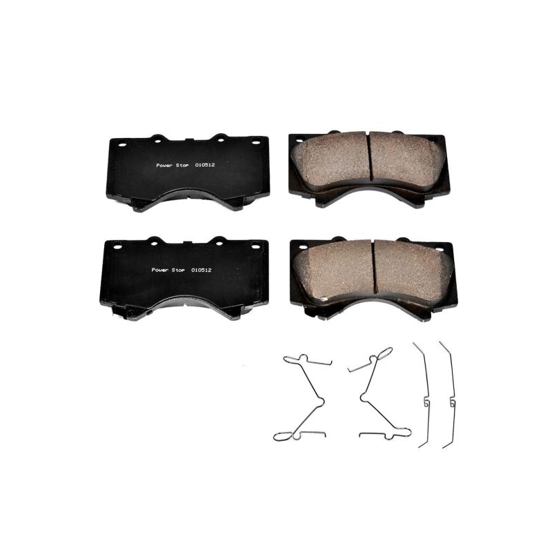 PSB Z17 Evolution Brake Pads - Power Stop 08-11 Lexus LX570 Front Z17 Evolution Ceramic Brake Pads w/Hardware