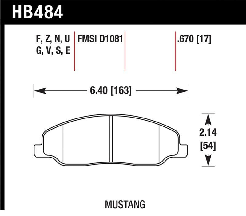 HAWK DTC-70 Brake Pad Sets - Hawk 08-14 Ford Mustang GT DTC-70 Race Front Brake Pads