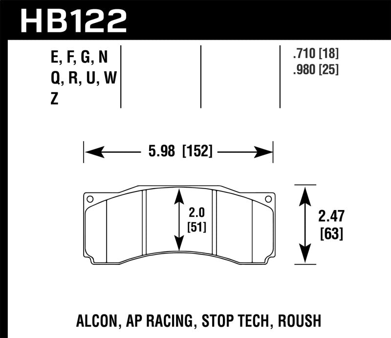 HAWK Blue 9012 Brake Pad Sets - Hawk Stoptech ST-60 Caliper Blue 9012 Race Brake Pads