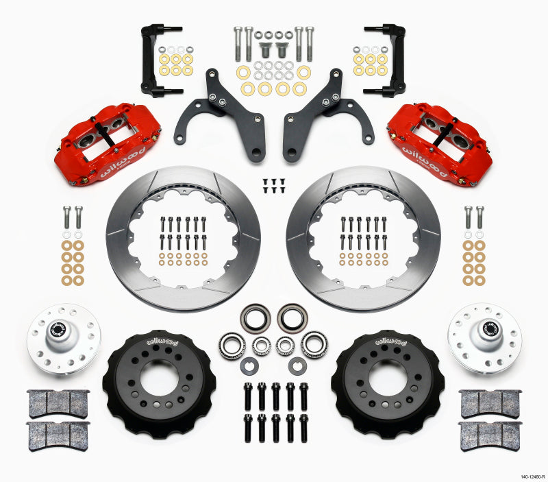WIL Superlite Brake Kit - Wilwood Narrow Superlite 6R Front Hub Kit 12.88in Red 59-64 Chevy Impala / 63-64 Corvette