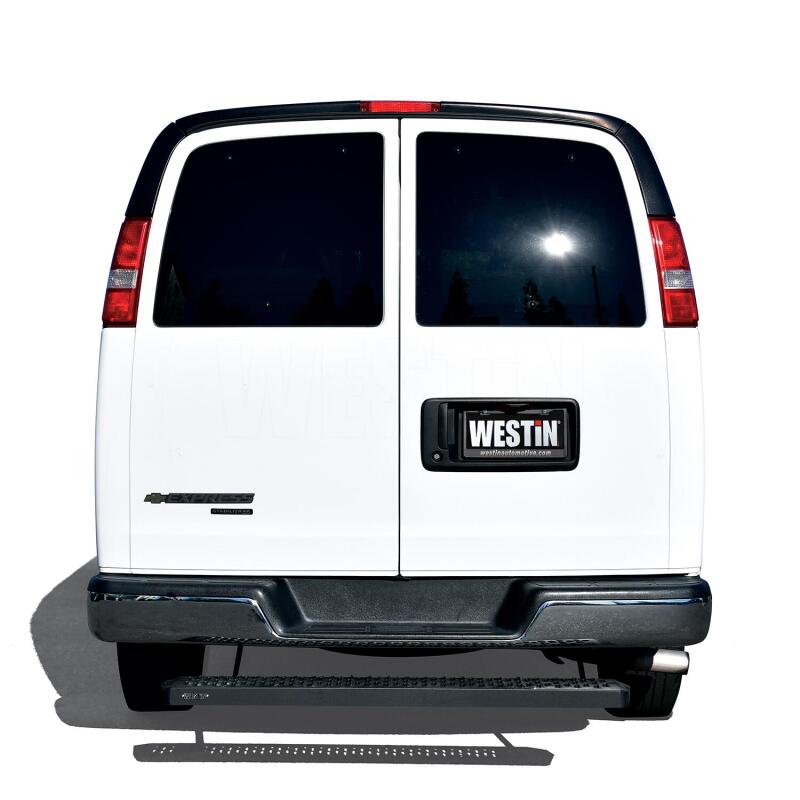 WES Running Boards - Grate - Westin Ford Transit Van 150/250/350 (Single 54in. Pass Door) Grate Steps Running Boards - Tex. Blk