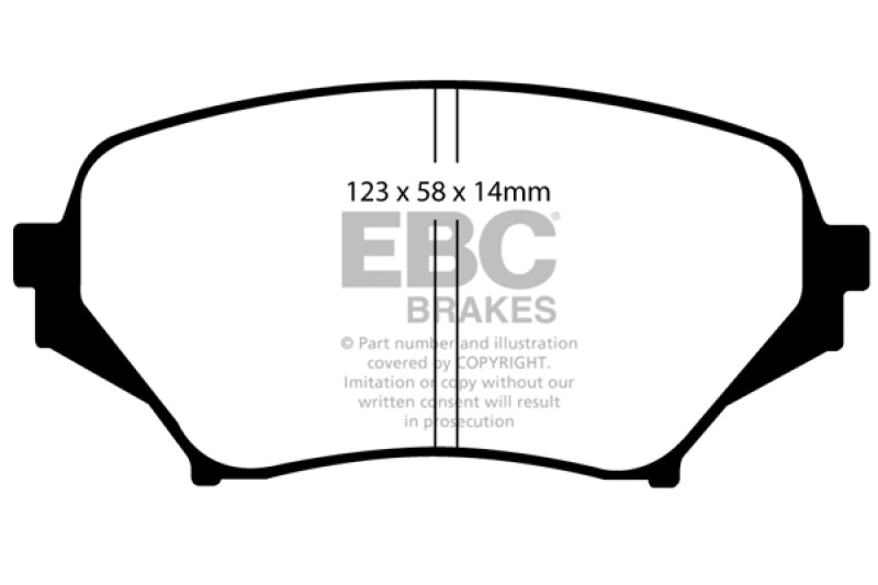 EBC Redstuff Brake Pad Sets - EBC 06-15 Mazda Miata MX5 2.0 Redstuff Front Brake Pads