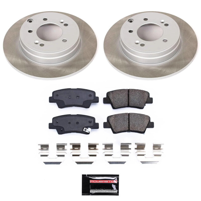 PSB Semi-Coated Rotor Kits - Power Stop 09-10 Hyundai Sonata Rear Semi-Coated Rotor Kit