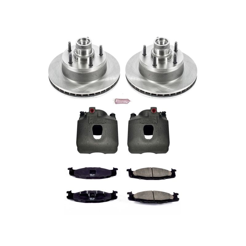 PSB Autospecialty Rotor - Power Stop 94-02 Ford E-150 Econoline Club Wagon Front Autospecialty Kit w/Cals