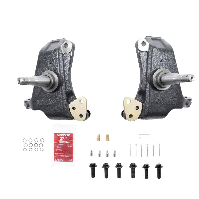 BT Drop Spindle Set - Belltech 19-24 Chevy Silverado 1500 3in. Drop Spindle Set (4-Piston Brake Setup)