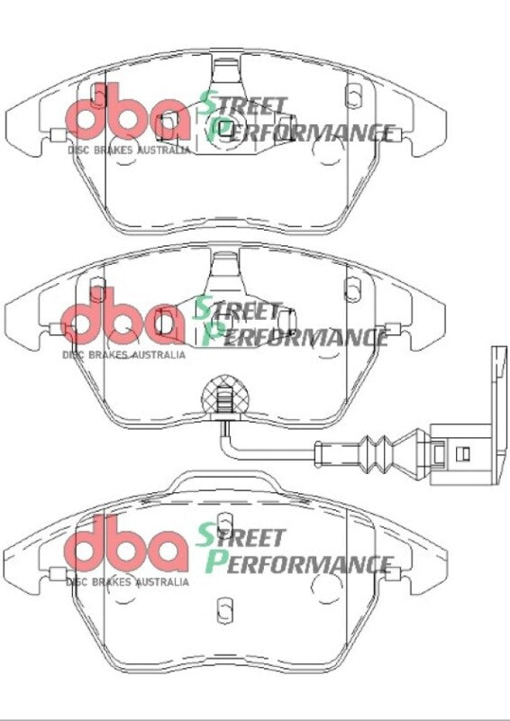 DBA SP Performance Brake Pads - DBA 06-13 Volkswagen GTI (MkV/MkVI) SP Performance Front Brake Pads