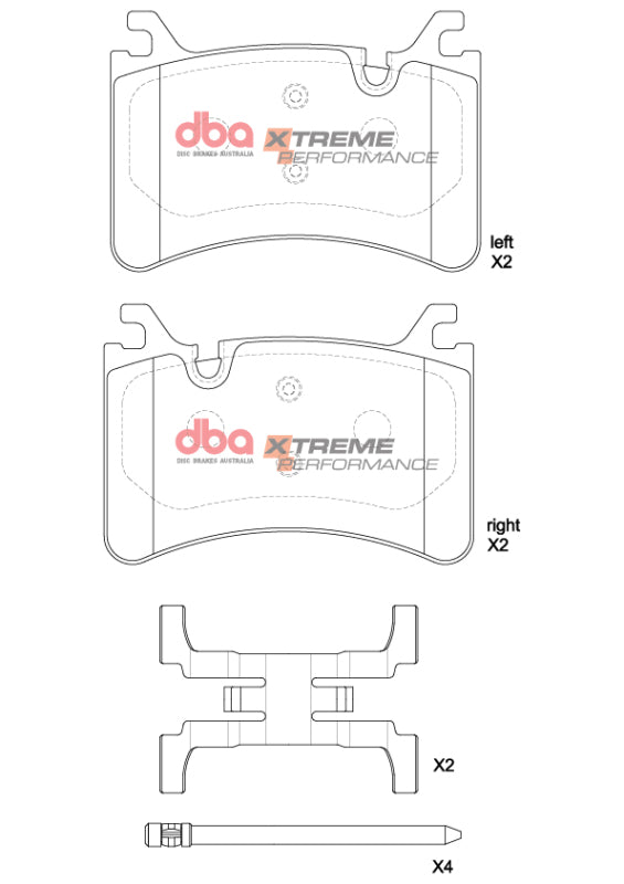 DBA XP Performance Brake Pads - DBA 2016+ Alfa Romeo Giulia Quadrifoglio XP Performance Rear Brake Pads