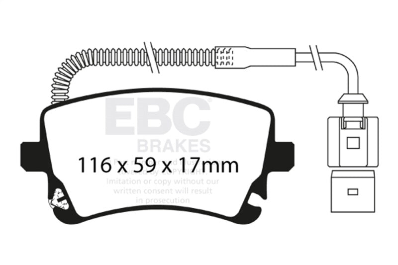 EBC Redstuff Brake Pad Sets - EBC 09-11 Audi A6 Quattro 3.0 Supercharged Redstuff Rear Brake Pads