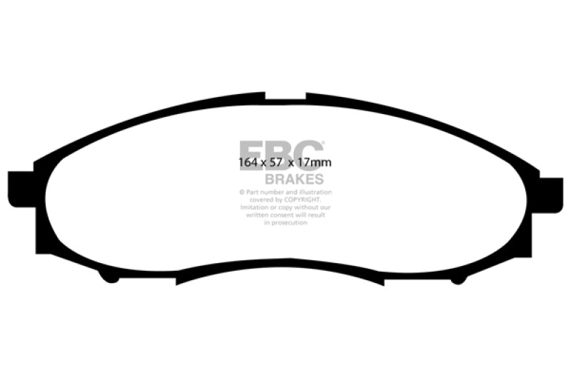 EBC Greenstuff Brake Pad Sets - EBC 03-04 Nissan Frontier 3.3 2WD Greenstuff Front Brake Pads