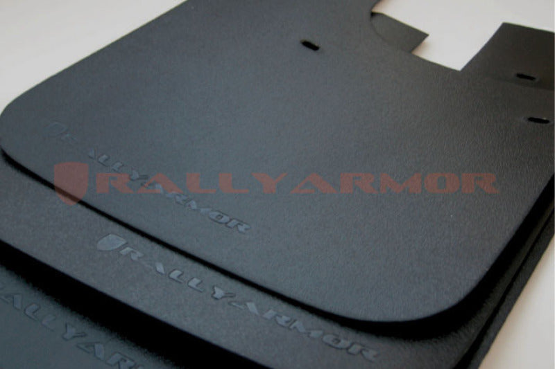 RAL Basic Blk Flap/Blk Logo - Rally Armor 93-01 Subaru Impreza RS Basic Black Mud Flap w/ Black Logo