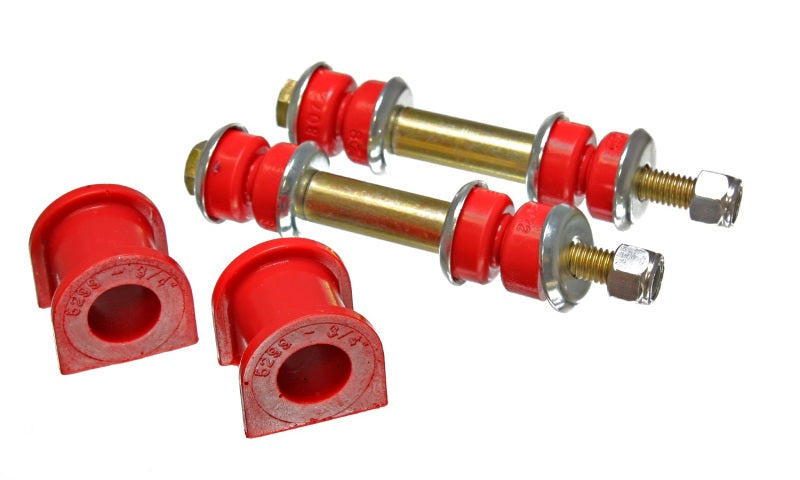 ES Sway Bar Bushings - Red - Energy Suspension 90-96 Ford Escort/ZX2 Red 3/4in Rear Sway Bar Bushing Set (Inc End Link Bushings)