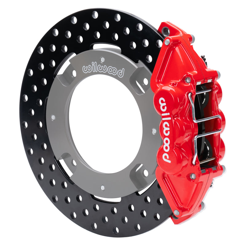 WIL UTV Big Brake Kits - Wilwood 17-21 Can-Am X3RS Red 6-Piston Rear Kit 11.25in - Drilled Rotors