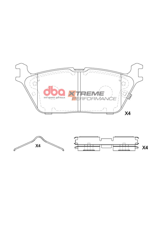 DBA XP Performance Brake Pads - DBA 19-22 Ram 1500 (New Body Style) XP Performance Rear Brake Pads