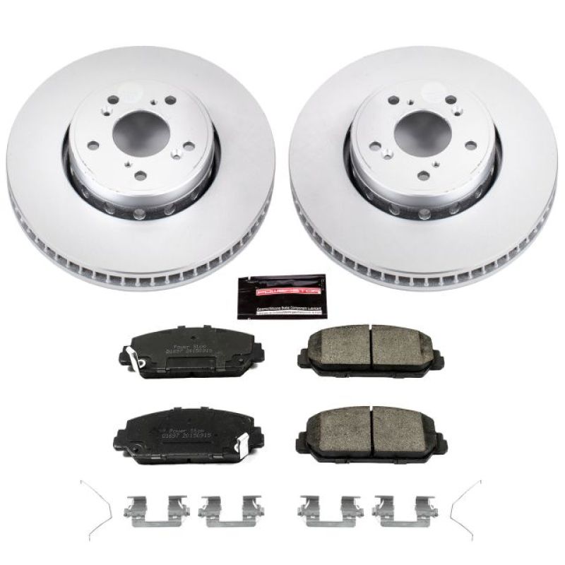 PSB Z17 Evolution Coated Kit - Power Stop 2016 Acura ILX Front Z17 Evolution Geomet Coated Brake Kit