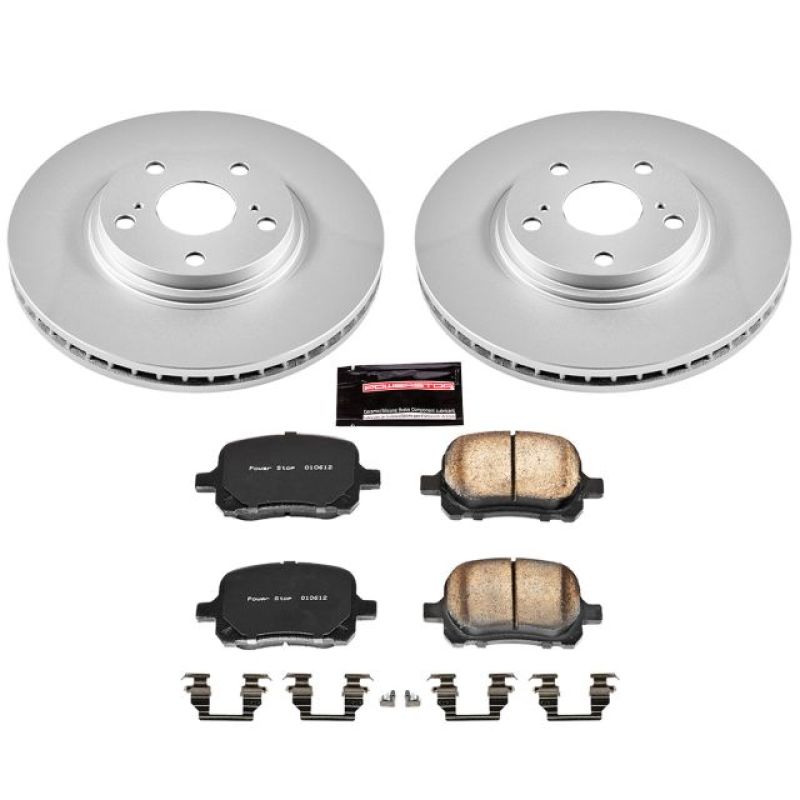 PSB Z17 Evolution Coated Kit - Power Stop 99-01 Lexus RX300 Front Z17 Evolution Geomet Coated Brake Kit