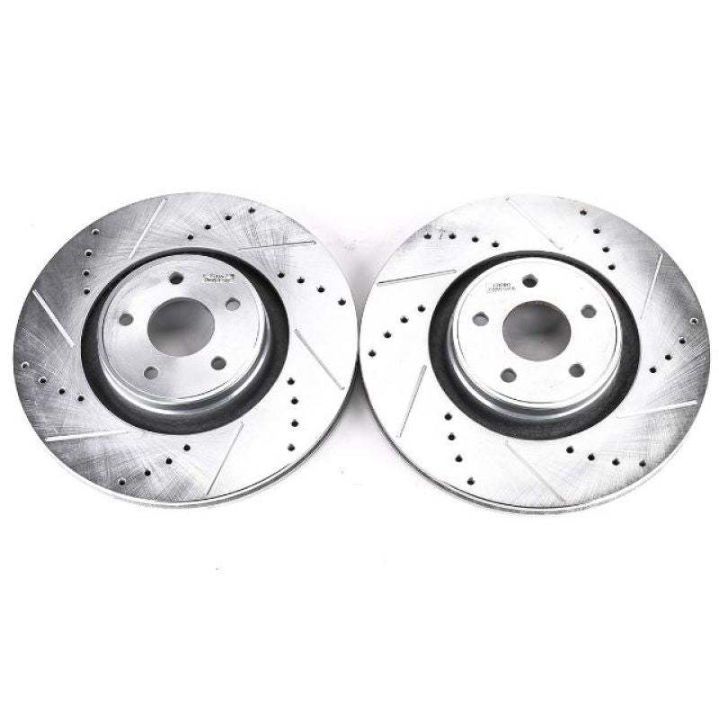PSB Evolution Drill/Slot Rotor - Power Stop 13-18 Ford Focus Front Evolution Drilled & Slotted Rotors - Pair