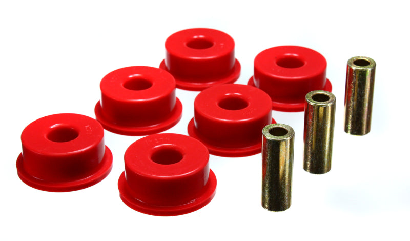 ES Diff Bushings - Red - Energy Suspension 10 Chevy Camaro Red Rear Differential Carrier Bushing Set