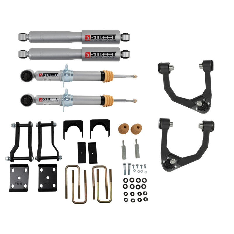 BT Lower Kit w SP Shocks - Belltech 19-21 Ford Ranger 4WD (All Cabs) Front And Rear Complete Kit w/ Street Performance Shocks